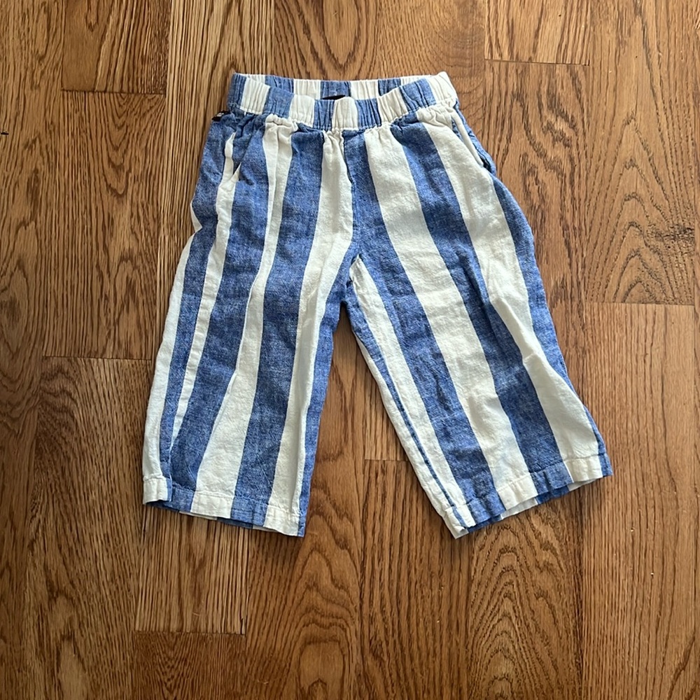Tea Collection blue & white striped pants size 3